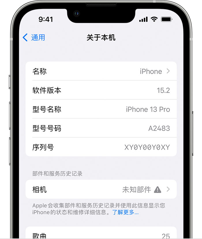 砀山苹果维修分享iPhone 出现提示相机“未知部件”是什么原因？ 